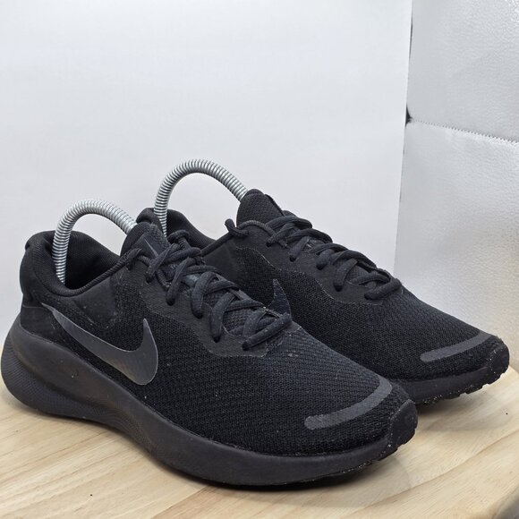 Womens Size 8 - Nike Revolution 7 Triple Black Running Casual Shoes Sneakers - Picture 5 of 9